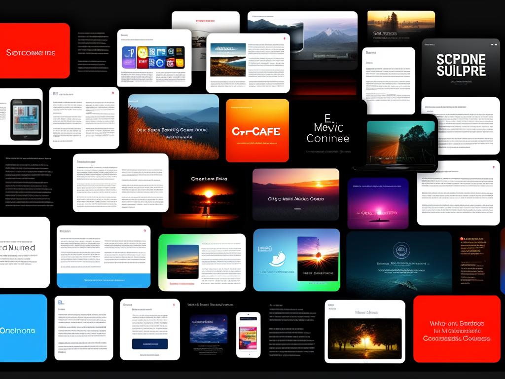 Image depicting various digital products such as software boxes, e-books, online courses, and music files.